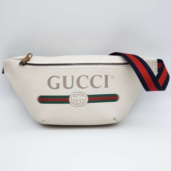 Gucci Handbags - 100% Authentic Gucci White Leather Belt / Bum Small Bag